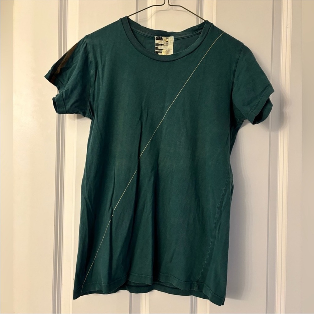 Freecity Green T-Shirt with Diagonal Line